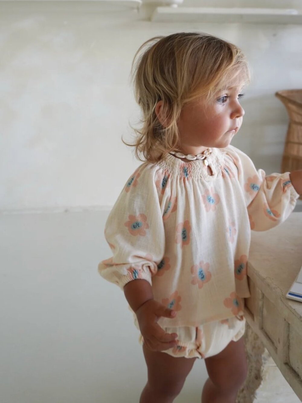 NONI THE LABEL PEACHY BLOOMS - BABY GIRL BLOOMER SET